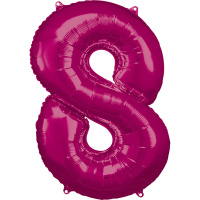 Large Number 8 Pink Amscan